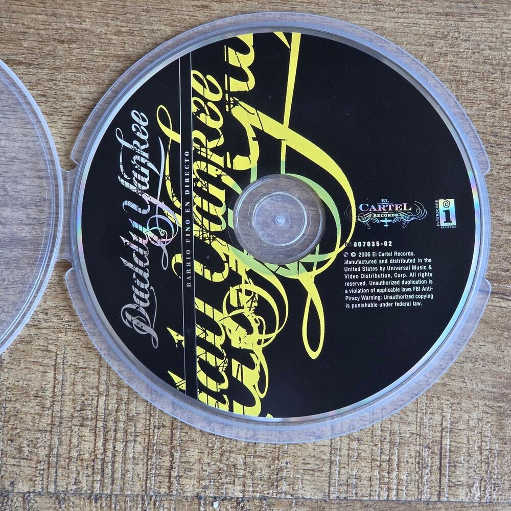 Vtg 2006 Daddy Yankee Barrio Fino En Directo CD
